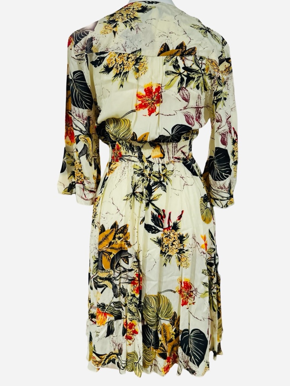 Women’s Button Front Botanical Midi Dress (Fully Lined) - Medium, New - Picture 2 of 3